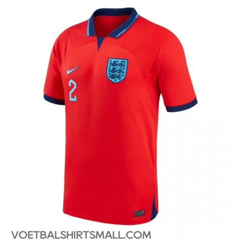Engeland Kyle Walker #2 Voetbalkleding Uitshirt WK 2022 Korte Mouwen